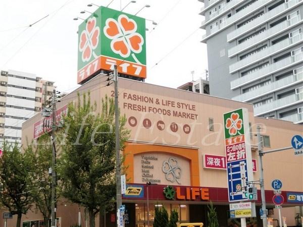 スーパー　ライフ天神橋店（スーパー）まで342m
