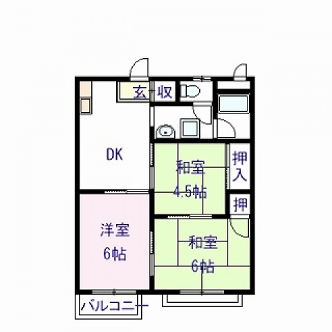 ハイツ山本Cの間取り写真
