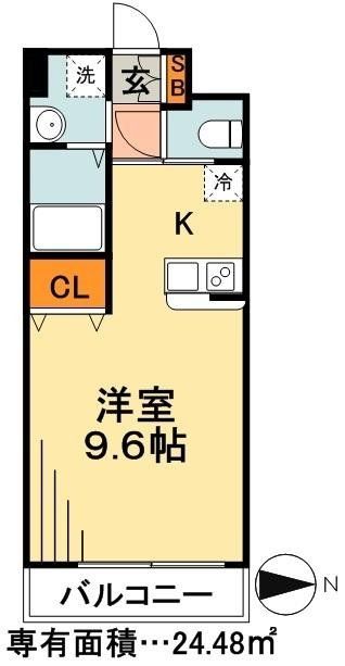 ＪＲ総武線快速 市川駅 徒歩2分 12階建 築23年の間取り写真