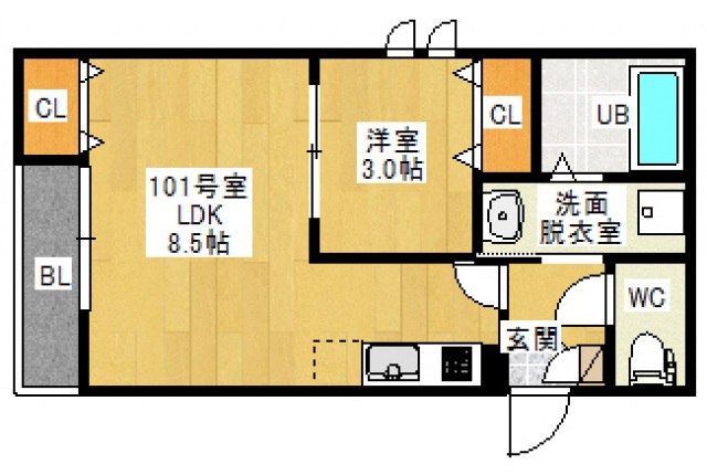 GRANDTIC COZY青崎の間取り写真