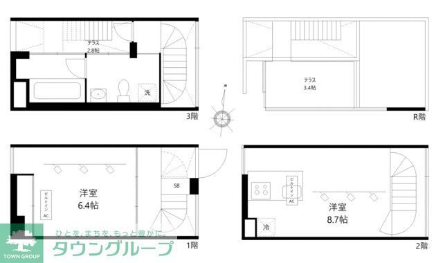 ＪＲ京浜東北線 鶴見駅 徒歩7分 3階建 築18年の間取り写真