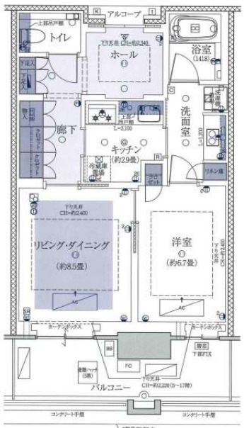 グラングリーン大阪THE NORTH RESIDENCEの間取り写真