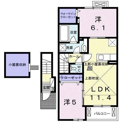 名鉄瀬戸線 小幡駅 徒歩14分 2階建 築9年の間取り写真