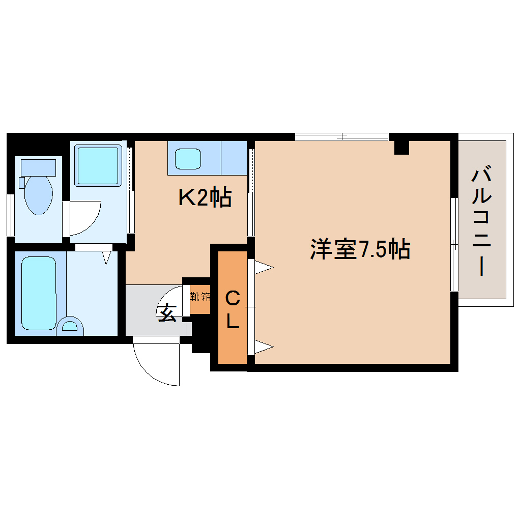 静岡市駿河区谷田のマンションの間取り