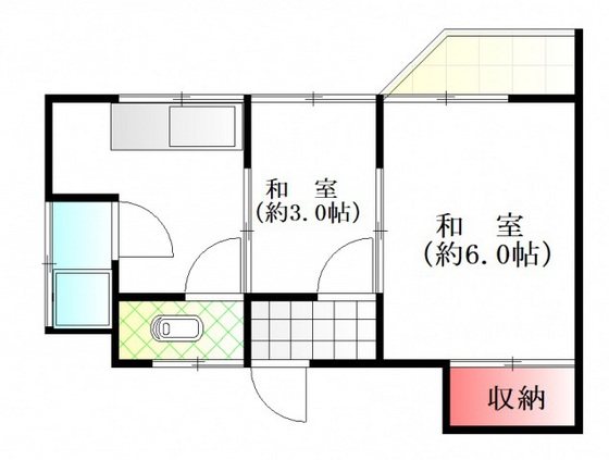 広島市南区堀越のアパートの間取り