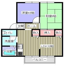 グリーンヒルズ九重田Ｂ棟の間取り