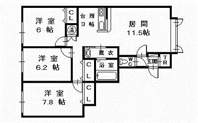 フルールIIIの間取り