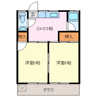 メゾンミヤマエB棟の間取り