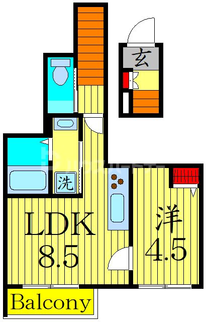 板橋区常盤台のアパートの間取り