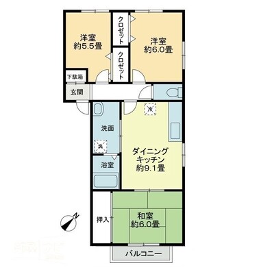 フォブール山本Ｃの間取り