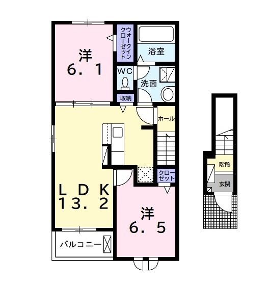 木更津市江川のアパートの間取り