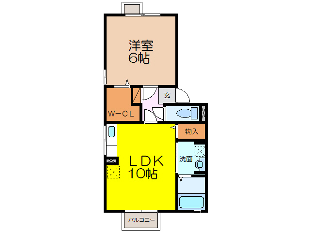 諫早市宗方町のアパートの間取り