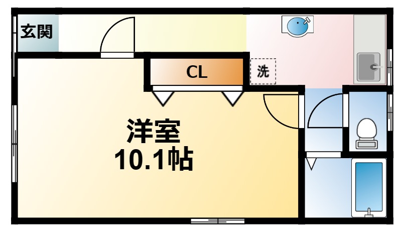 茂原市法目のアパートの間取り