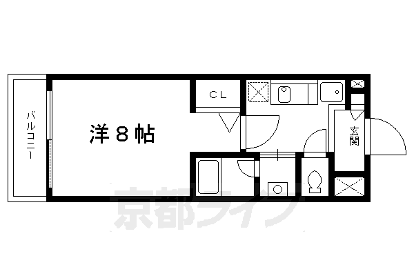 京都市左京区下鴨前萩町のマンションの間取り