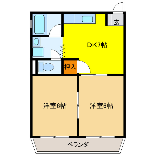 岐阜市松屋町のマンションの間取り