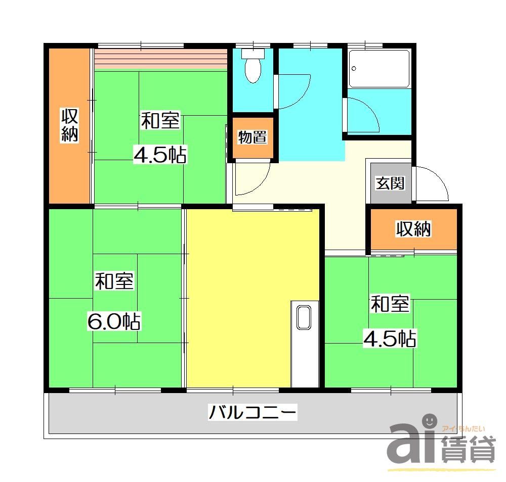 山口団地5号棟の間取り