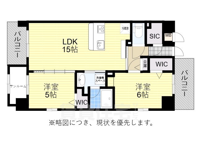 【福岡市南区玉川町のマンションの間取り】