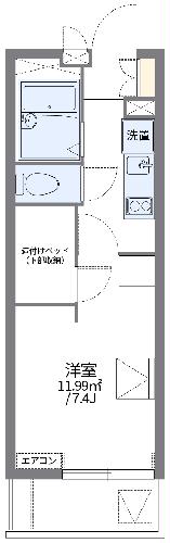 レオパレスフォンテーヌ高松の間取り