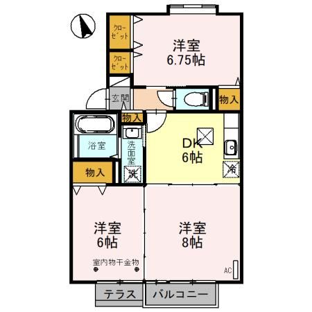 ラ・ビュー参番館の間取り