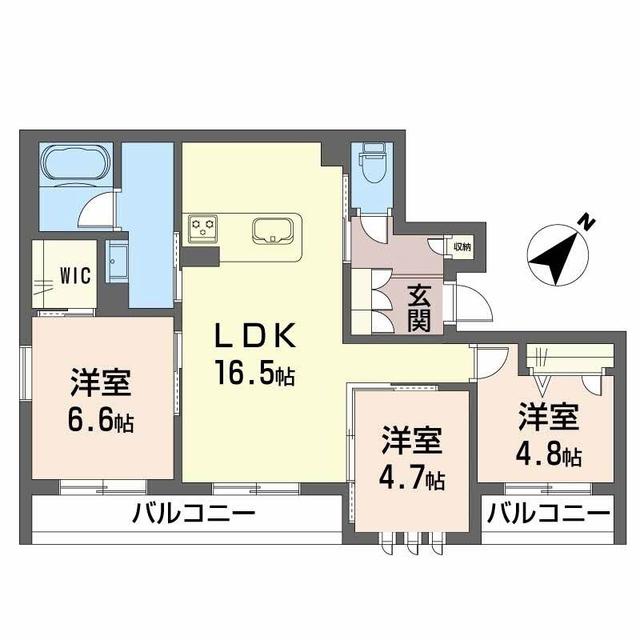 スパシオコモド春日原の間取り