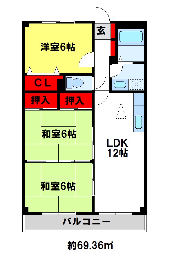 シャトレ天拝の間取り