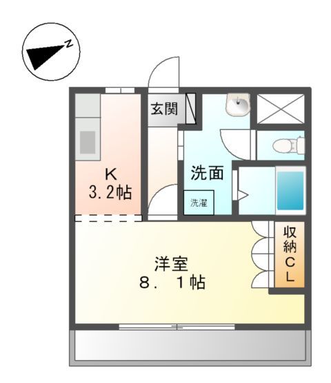 愛西市須依町のアパートの間取り