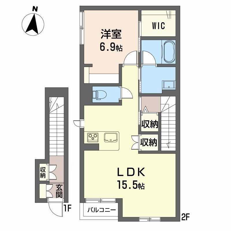 アルフラット山王Ａの一部の間取り