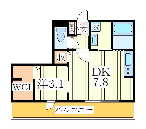 柏市若葉町のアパートの間取り