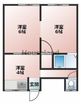 紀の川市打田のアパートの間取り