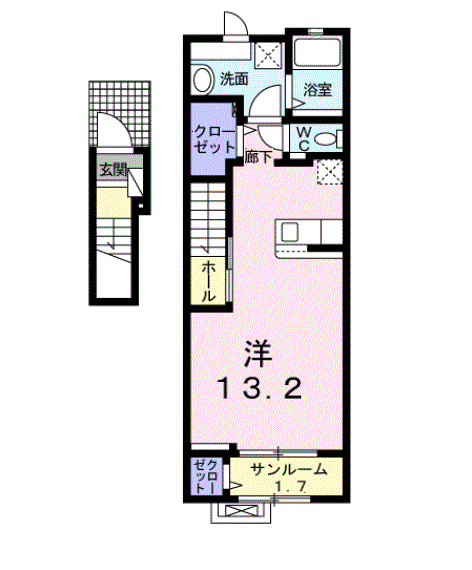 コンフォート上野丘南Ａの間取り