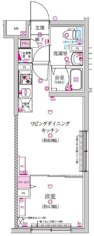 世田谷区梅丘のマンションの間取り