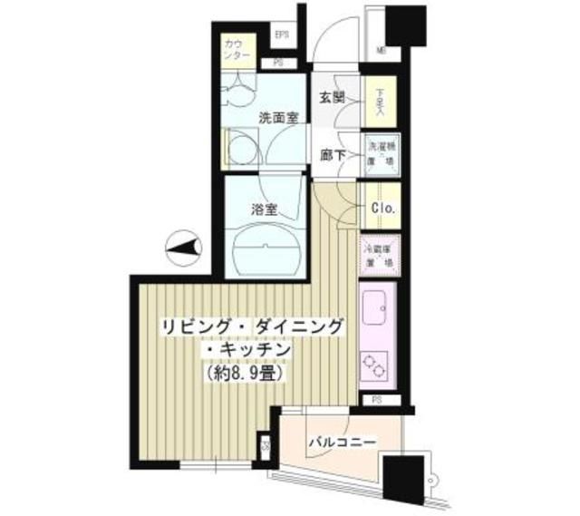 港区六本木のマンションの間取り