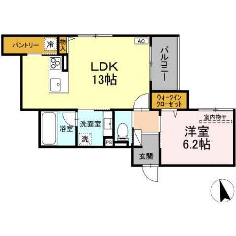 広島市佐伯区皆賀のアパートの間取り