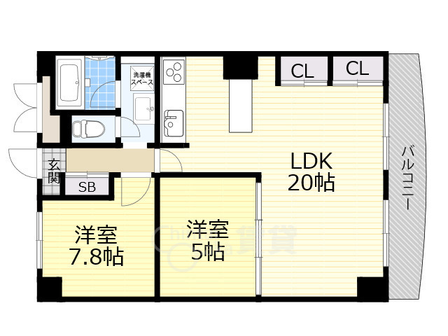 アパルトマン北千里の間取り