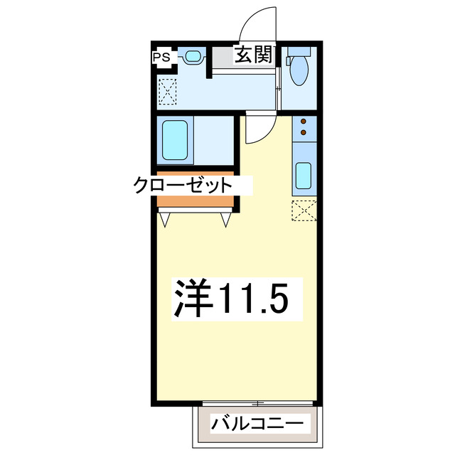 勝浦市関谷のアパートの間取り