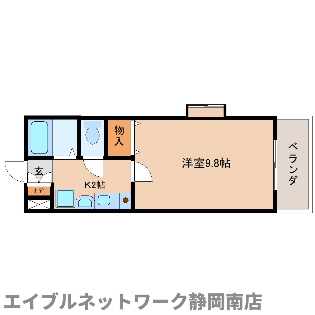 藤枝市田沼のマンションの間取り