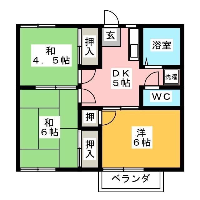 ハイツ瑞浪の間取り