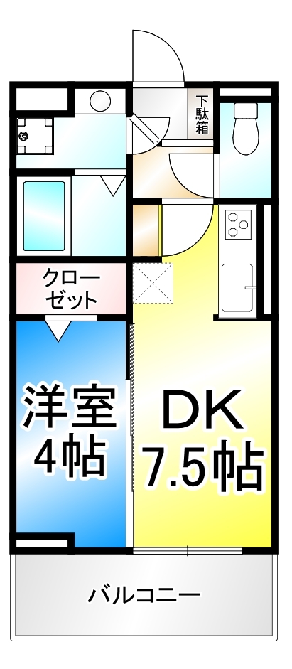 リヴェール中御所　Cの間取り