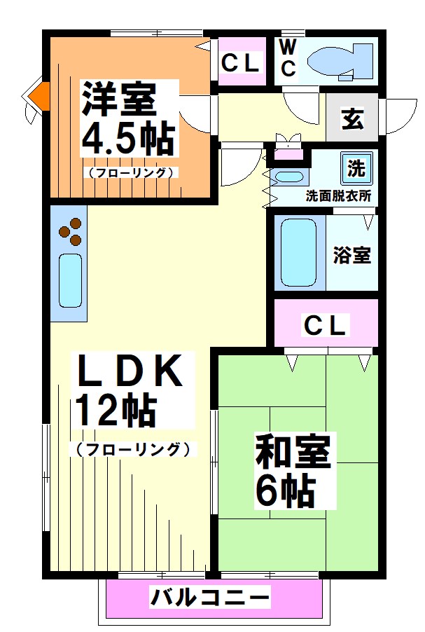 杉並区善福寺のアパートの間取り