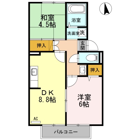 サンコーポ塩津　Ａ棟の間取り