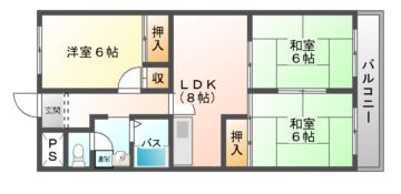 宇治市宇治のマンションの間取り