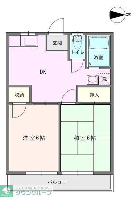 比企郡滑川町大字月輪のアパートの間取り