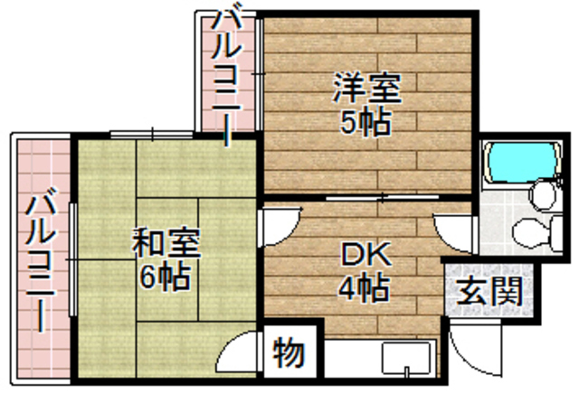 高槻市富田町のマンションの間取り