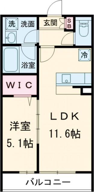 泉佐野市上瓦屋のアパートの間取り