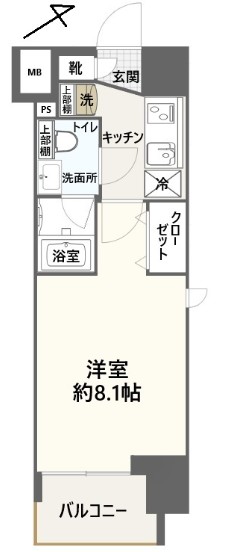 川崎市川崎区堀之内町のマンションの間取り