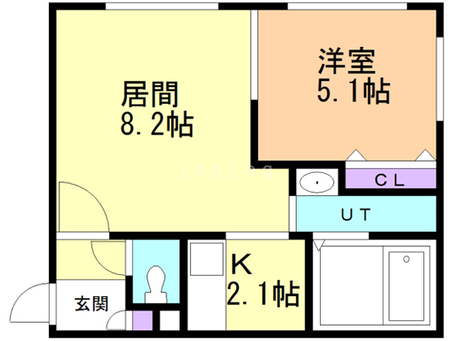 札幌市手稲区曙一条のマンションの間取り