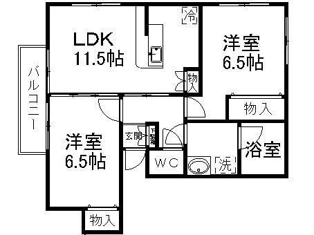 シャロームＢ棟の間取り