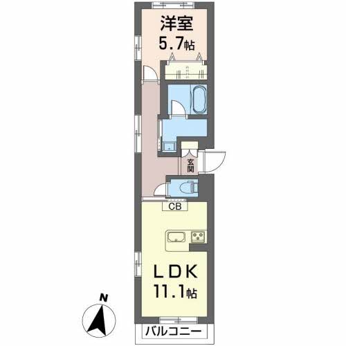 福山市霞町のマンションの間取り