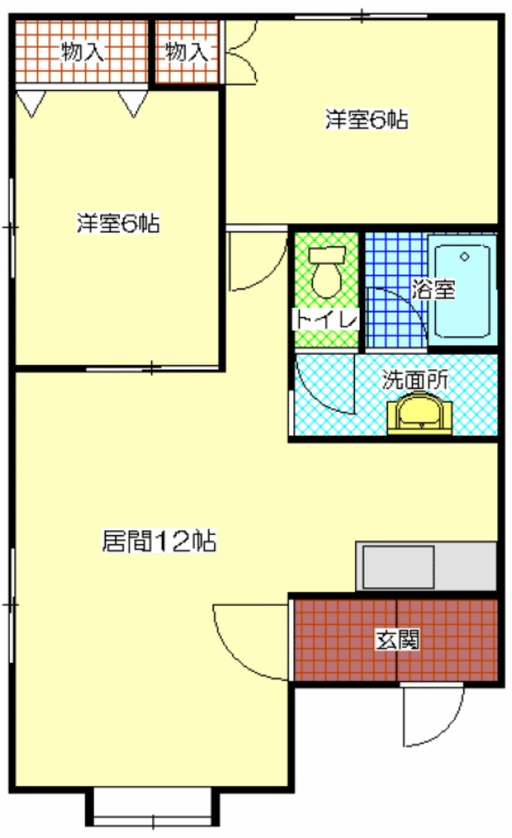 コーポラスFの間取り