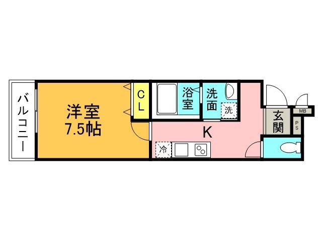 大阪市西淀川区出来島のアパートの間取り